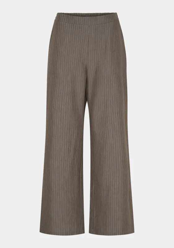 ISAY - Jessi Basic Pant - Taupe Pinstripe