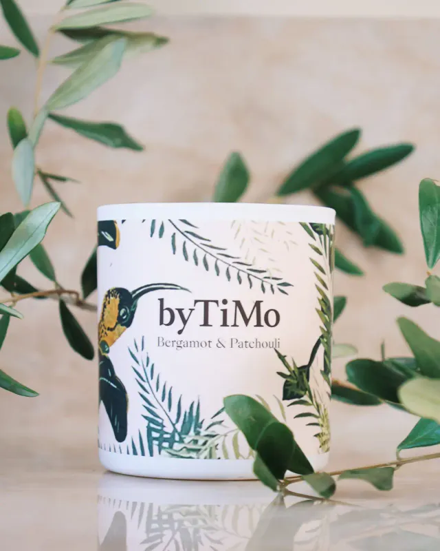 ByTiMo Bergamot & Patchouli Scented Candle