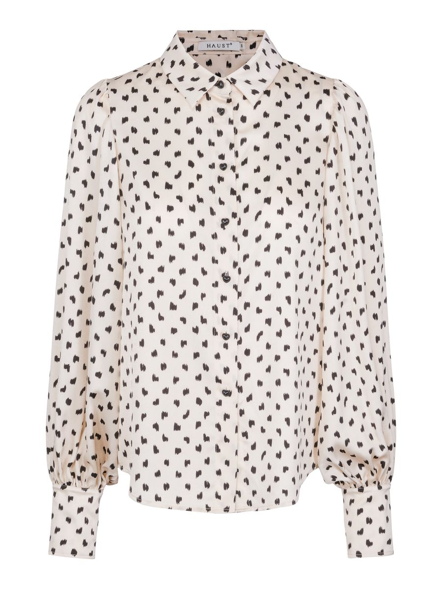 HAUST - Heart button blouse - prikkete 