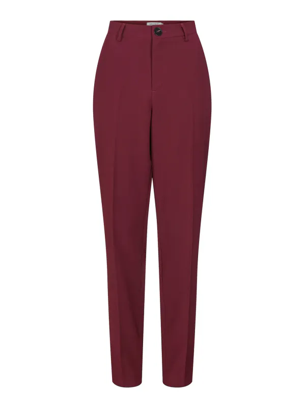 HAUST - CLASSIC TAILORED TROUSER DEEP BURGUNDY