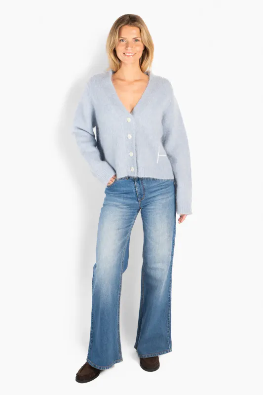 HÉST - Pernille Short Cardigan - Blå