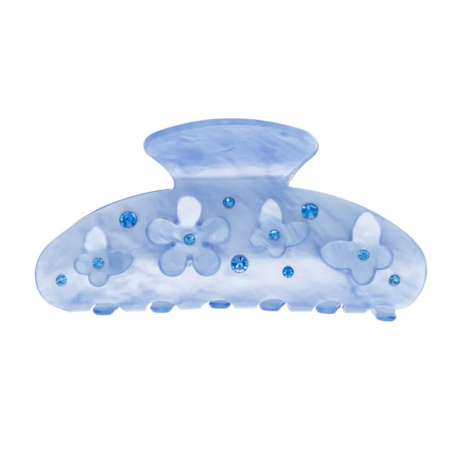 Hovedbilde FLOWER & BUTTERFLY HAIR CLAW IBIZA BLUE