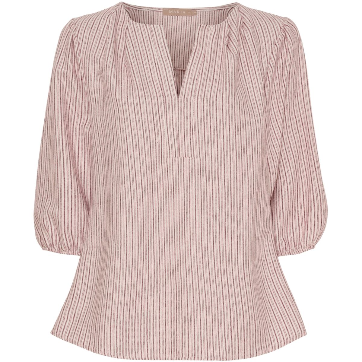 MARTA DU CHATEAU - SYBIL BLUSE - HVIT/RØD