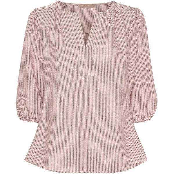 Hovedbilde MARTA DU CHATEAU - SYBIL BLUSE - HVIT/RØD
