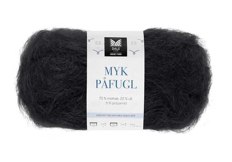 Myk Påfugl - 0090 Svart