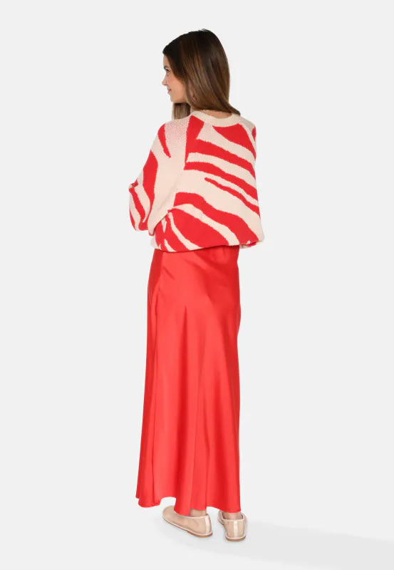 Gebry maxi skirt - Fiery Red