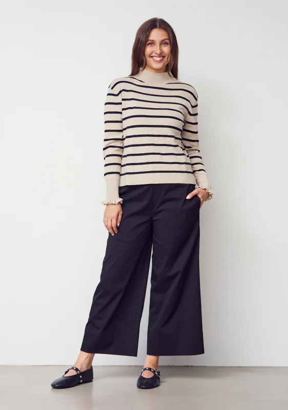 Isay - Frigga Stripe Pullover - Golden w/black