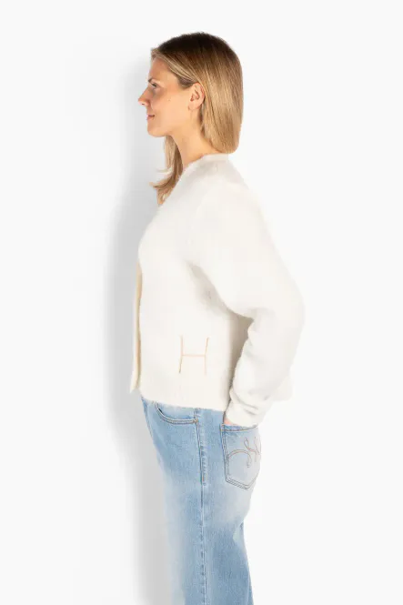 Hovedbilde HÉST - Pernille Short Cardigan - Offwhite