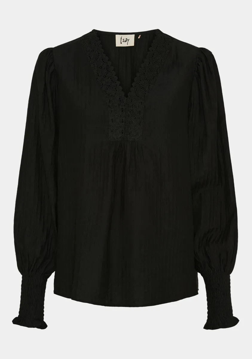 ISAY - Frea blondebluse - sort 