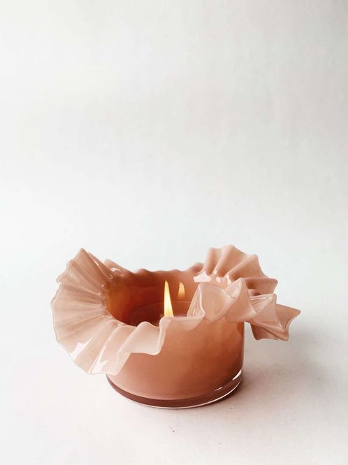 Hovedbilde TREND - Lysglass Bølger 13×8 Cm Rosa