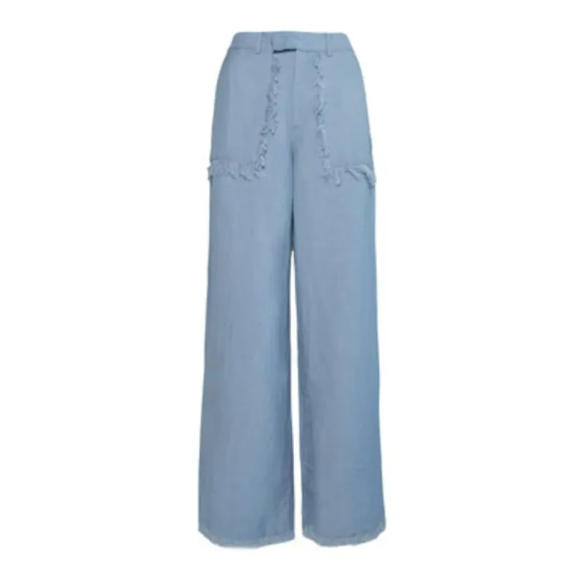 HÉST - Lumi Linen Trousers - Faded Denim