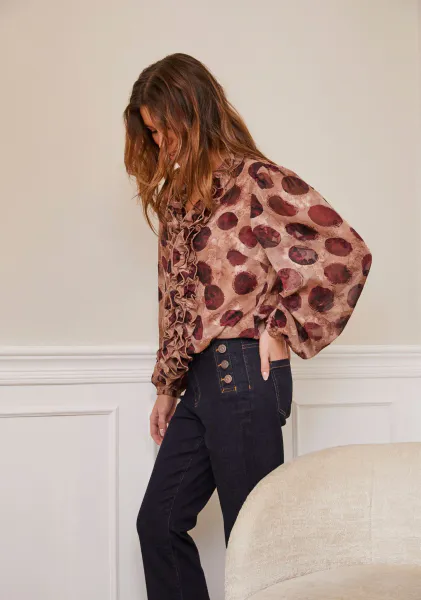 Hovedbilde ISAY - Vibse Ruffle Bluse - Wine Bomb