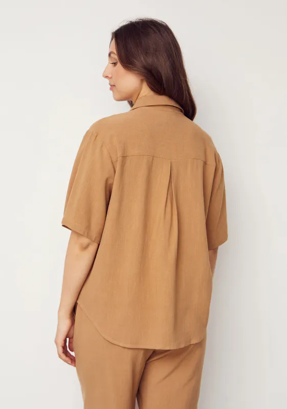 Isay - Pearl s/s Shirt - Luxury Camel