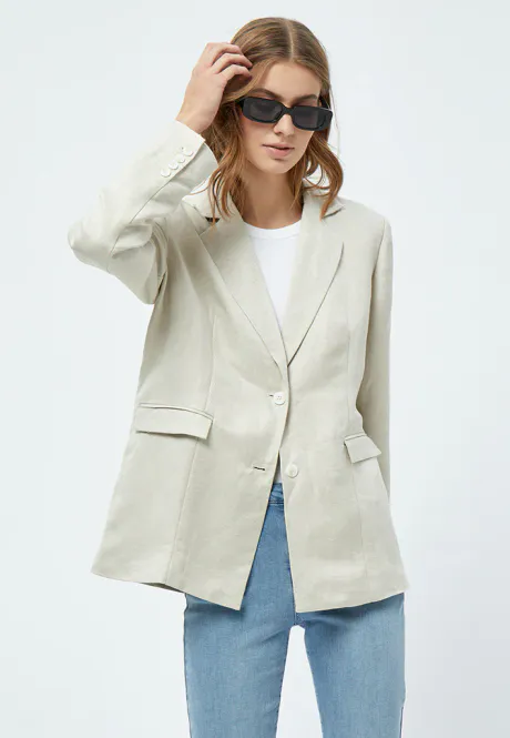 Hovedbilde MSAuguste Linen Blazer - Nomad Sand Melange
