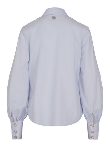 Hovedbilde HAUST - Button Stretch Blouse Lyseblå