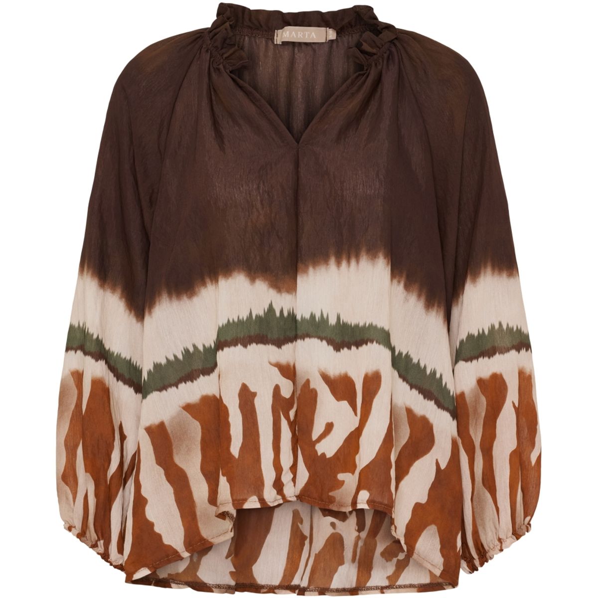 MARTA DU CHATEAU - BELLADONNA BLUSE - BRUN