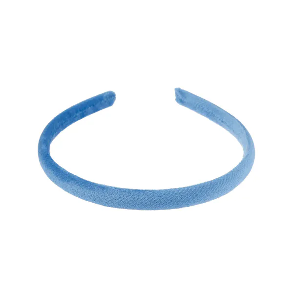 Hovedbilde VELVET HAIR BAND THIN IBIZA BLUE