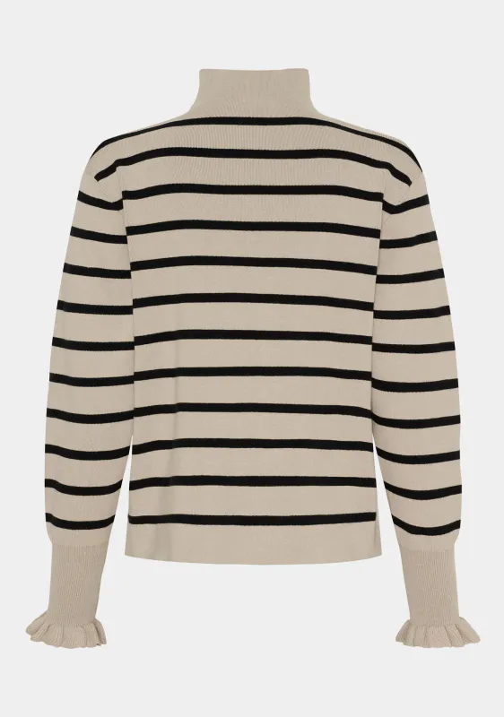 Isay - Frigga Stripe Pullover - Golden w/black