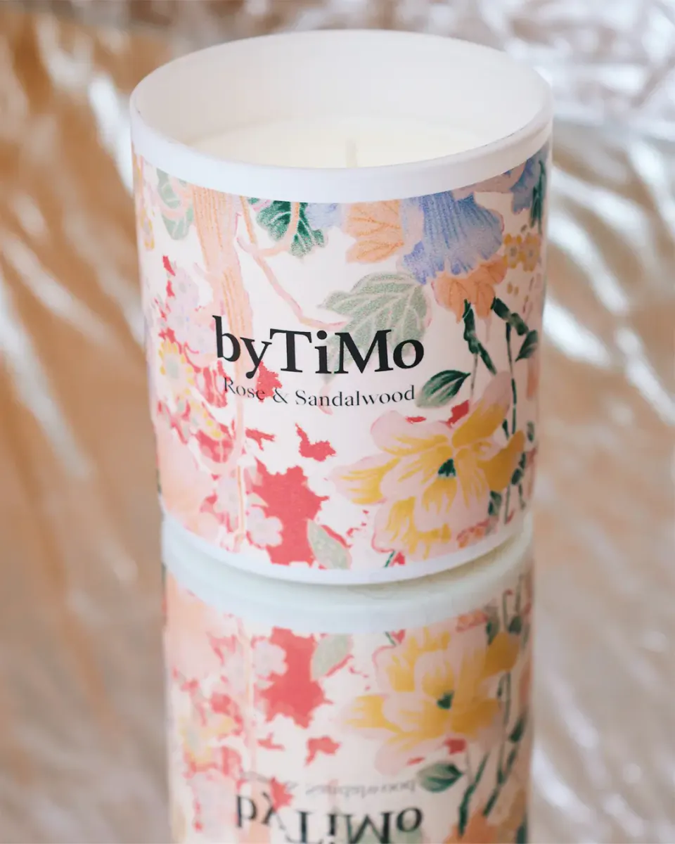 ByTiMo Rose & Sandalwood Scented Candle