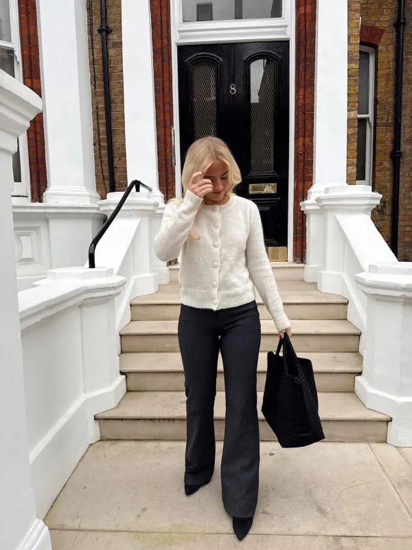 Rah Oslo - Cardigan w/ Buttons - Ivory