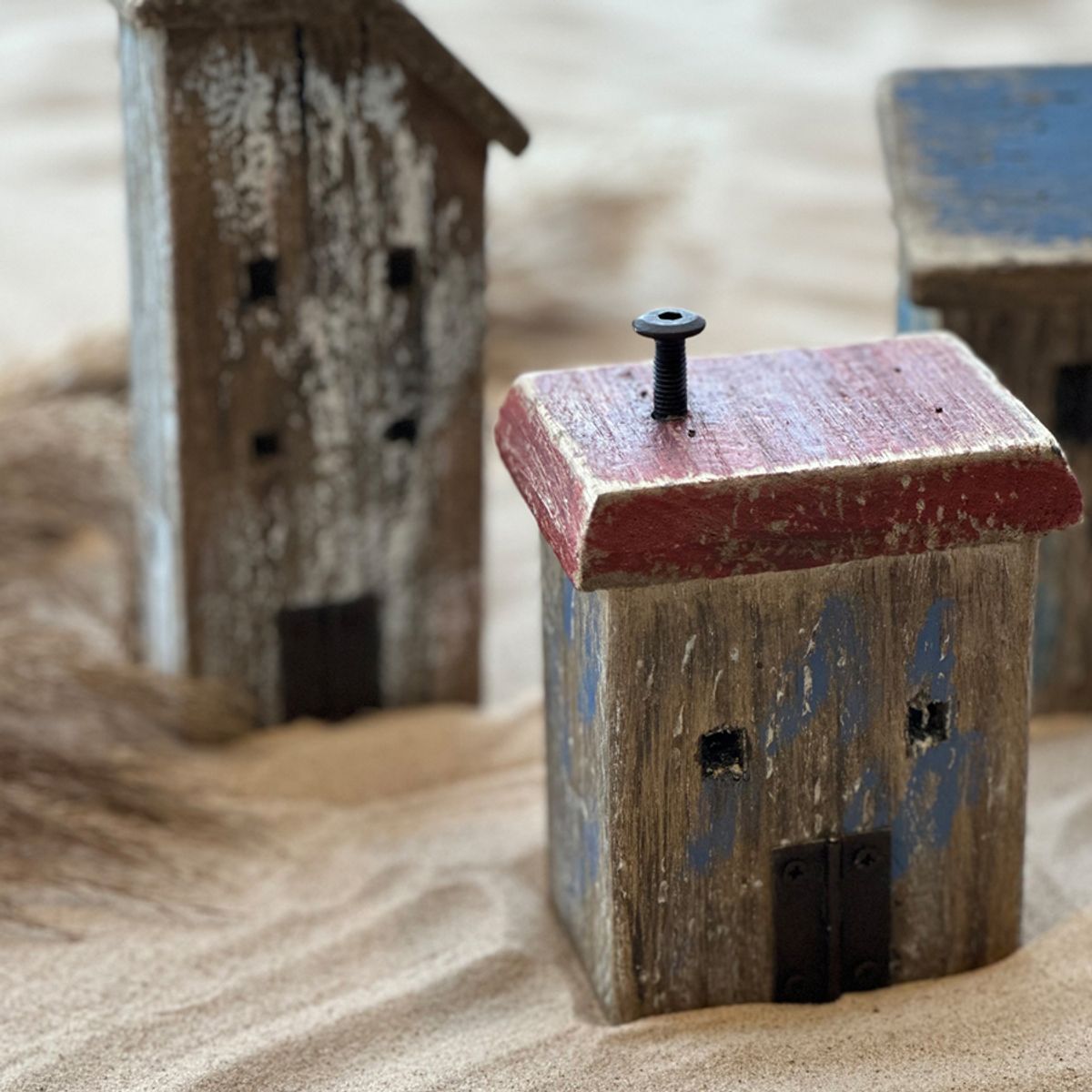 Dekorhus - strandhus blå