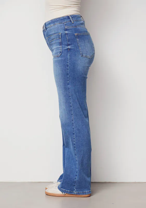 ISAY - Bologna Wide Jeans - Mid Denim