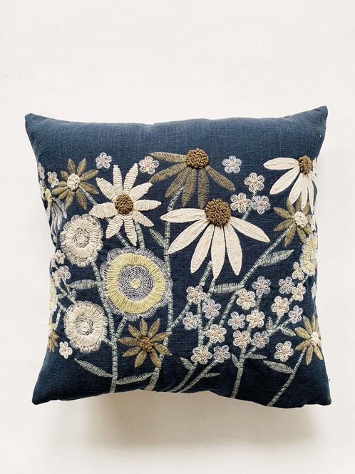 Hovedbilde TREND - Putetrekk 45×45 Cm Margeritt Blå