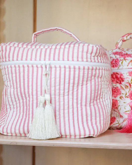 Hovedbilde BYTIMO - Beauty Bag - Pink Stripe